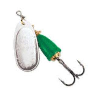 BLUE FOX SUPER VIBRAX #4 3/8oz SILVER/FLOURESCENT PAINTED GREEN