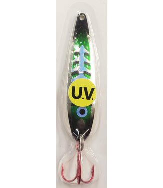 DREAMWEAVER LURE COMPANY (SS1438UV) DREAMWEAVER SUPER SLIM SPOON UV BLACK/GREEN