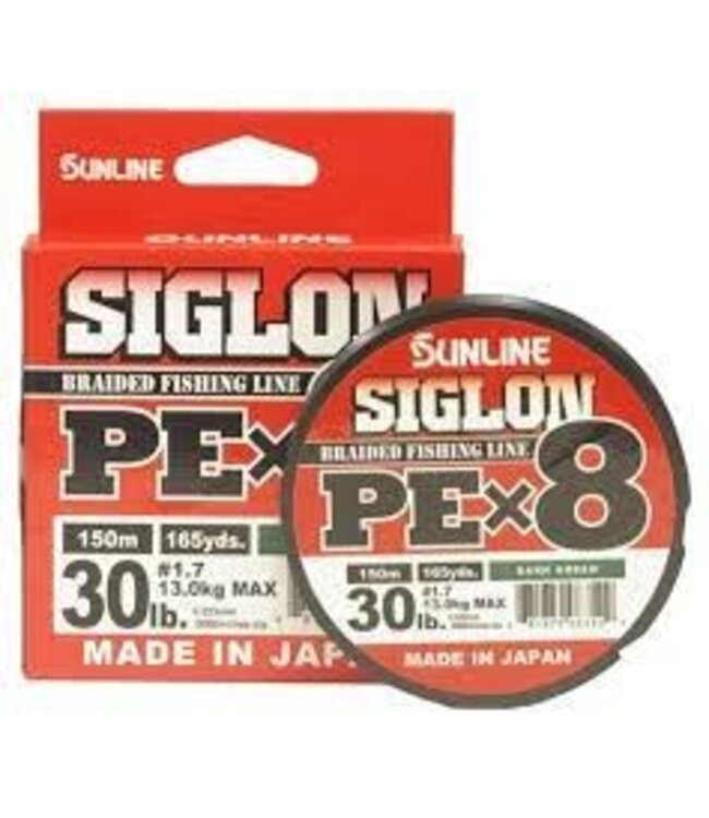 Sunline America Co., Ltd. SUNLINE SIGLON PEx8 BRAID 30# 165YD GRN