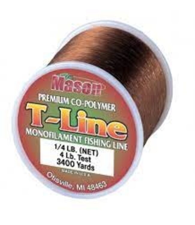 MASON TACKLE CO. Mason T-Line Monofilament 1/4 LB Net
