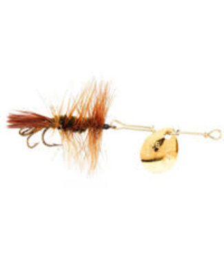 JOES FLIES SHORT STRIKER CLASSIC SZ 8 INLINE SPINNER/FLY 122-BROWN WOOLLY WORM