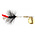 JOES FLIES INC. Joes Flies Short Striker Classic sz 8 inline spinner/fly 121-BLACK WOOLY WORM