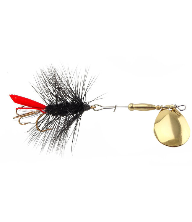 Joes Flies Short Striker Classic sz 8 inline spinner/fly 121-BLACK WOOLY WORM
