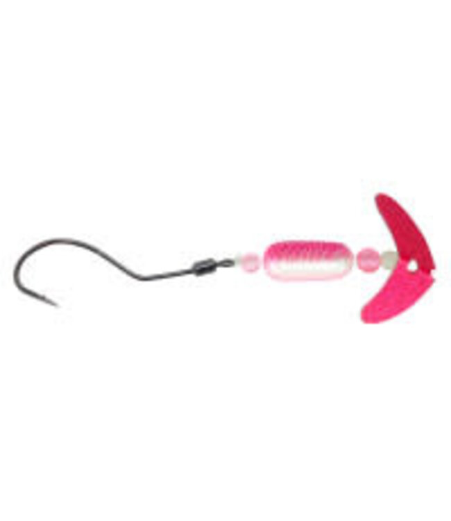 Mack's Lure Inc. Smile Blade Spindrift Walleye Spinner, 6' Pink Spkl/Wht Pnk Sc  63352