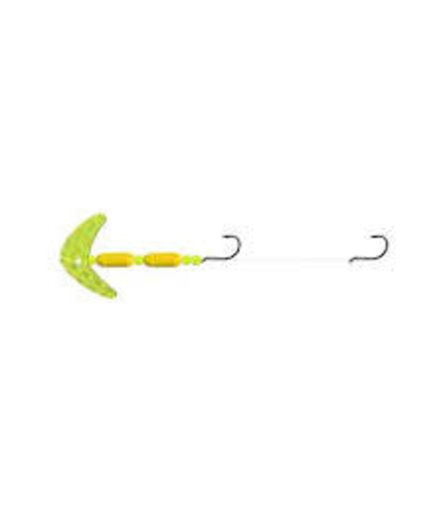 (60055) Macks Lure Cha Cha Crawler Rig, (2) #4 Hooks, 72# Leader, 1.5