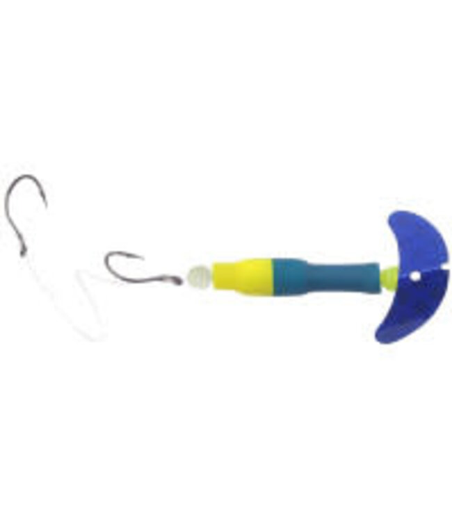 Mack's Lure Inc. Wally Pop Crawler6' Blu/ Flo Yl/Drk Blu Scl  63056