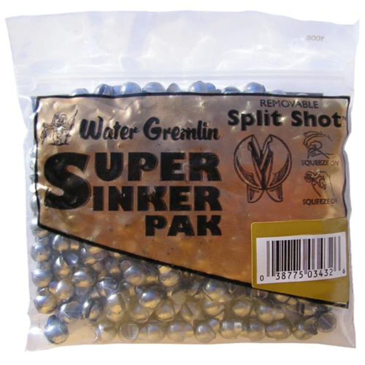 WATER GREMLIN CO. REMOVABLE SPLIT SHOT SUPER PAK All Seasons Sports