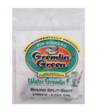 ZPRSS-2 WATER GREMLIN TIN SPLIT SHOT (ROUND)  8PC/POUCH