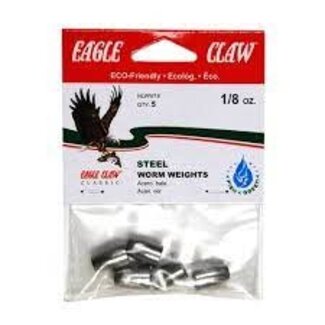EAGLE CLAW 1/8 OZ NON-LEAD STEEL WORM WEIGHT 5/BAG
