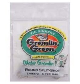 WATER GREMLIN CO. ZPRSS-7 WATER GREMLIN GREEN TIN SPLIT SHOT (ROUND)  24PC/POUCH