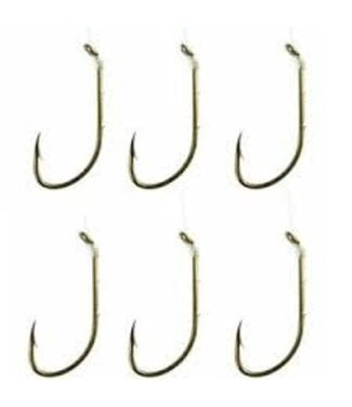 Eagle Claw (139-8) EAGLE CLAW SZ-8 SINGLE SNELLED BAITHLDR HOOK BRONZE 6/PK