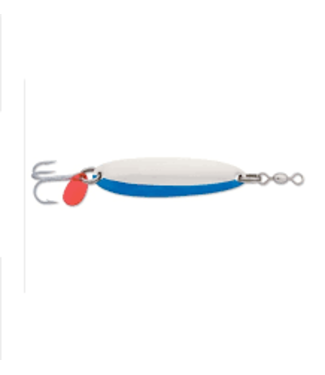 LUHR-JENSEN KROCODILE SPOON 1/2OZ CHROME/NEON BLUE STRIPE