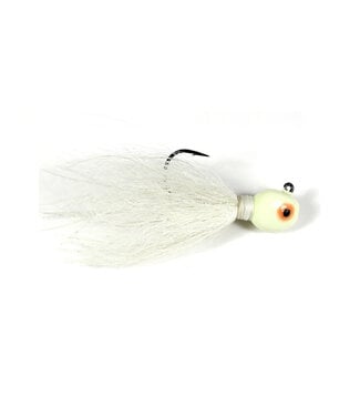 Challenger Lures Challenger Bucktail Jig 1/2oz Glow White