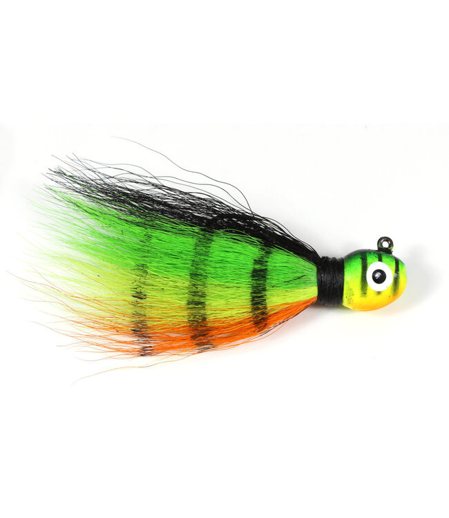 Challenger Lures Challenger Bucktail Jig 3/8oz FIRE TIGER (CJ38-11)