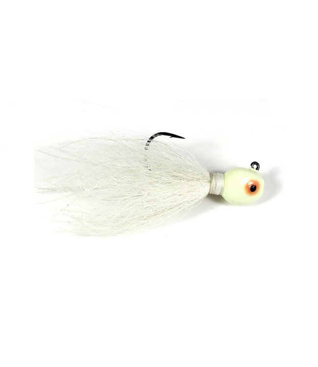 Challenger Lures Challenger Bucktail Jig 3/8oz Glow White