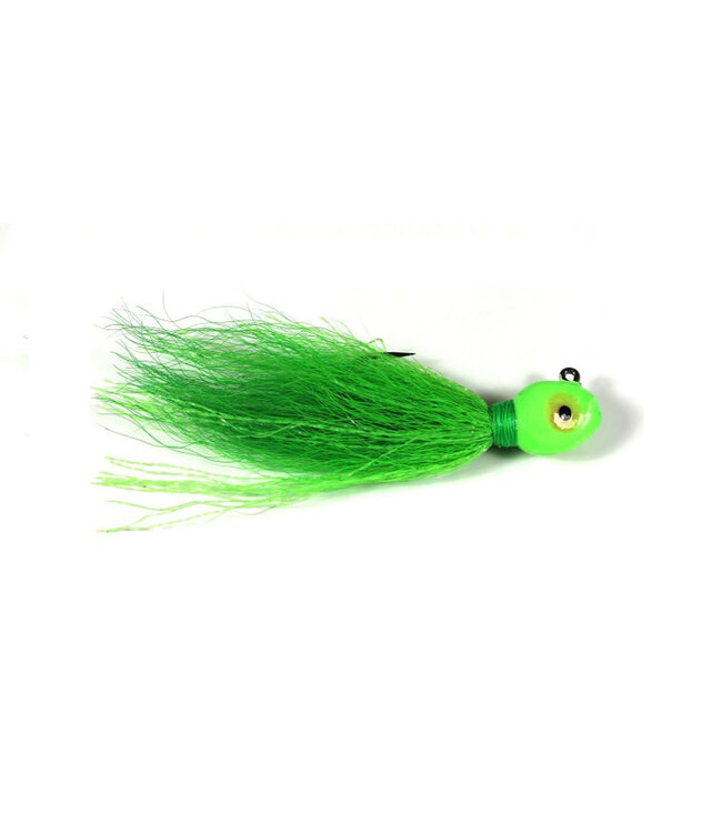 Challenger Lures Challenger Bucktail Jig 1/4 Glow Green