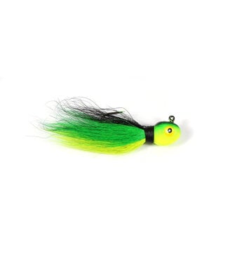 Challenger Lures Challenger Bucktail Jig 1/4oz Black Green Chartreuse