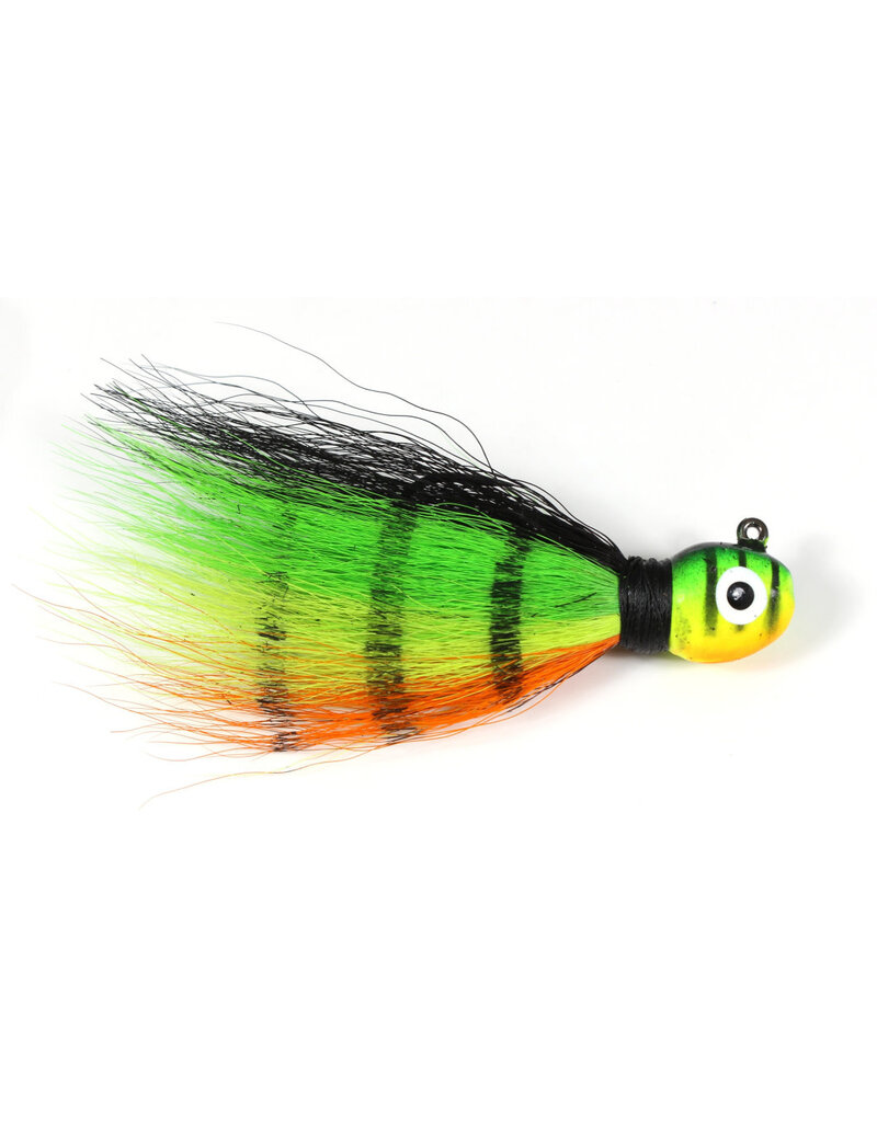 Challenger Plastic Products Challenger Bucktail Jig 1/8oz Fire Tiger