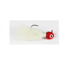 Challenger Plastic Products Challenger Bucktail Jig 1/8oz Red Head White Body