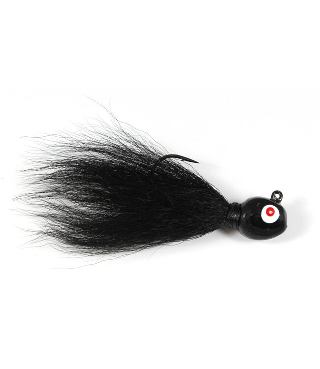 Challenger Lures (CJ38-01) Challenger Bucktail Jig 3/8oz Black