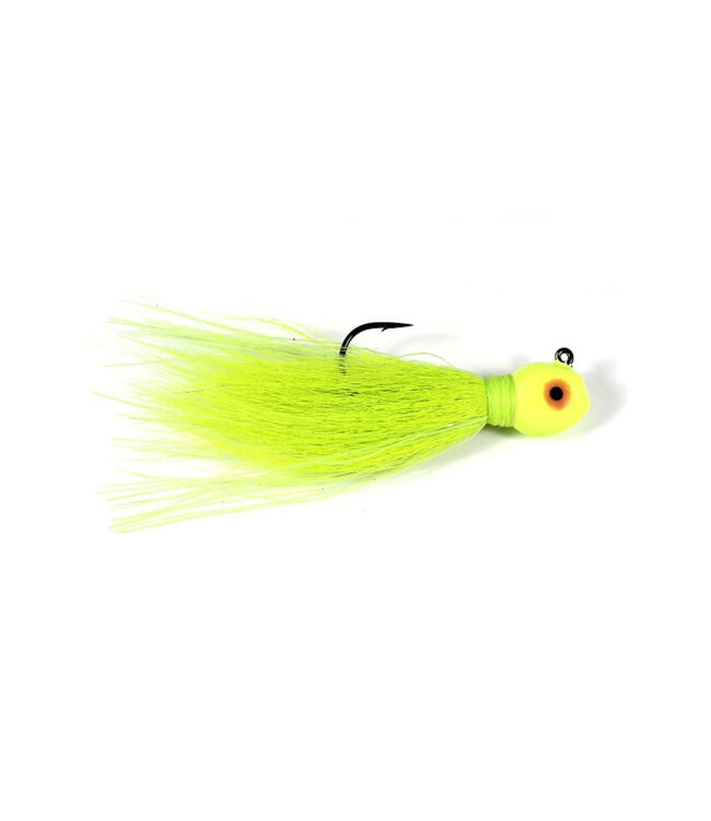 Challenger Lures Challenger Bucktail Jig 3/8oz Glow Chartreuse