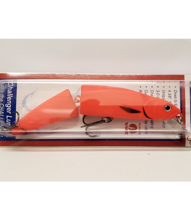 Challenger Lures MG010-T09 CHALLENGER JOINTED MINNOW 4-3/8" 1/2 OZ  FLO ORANGE