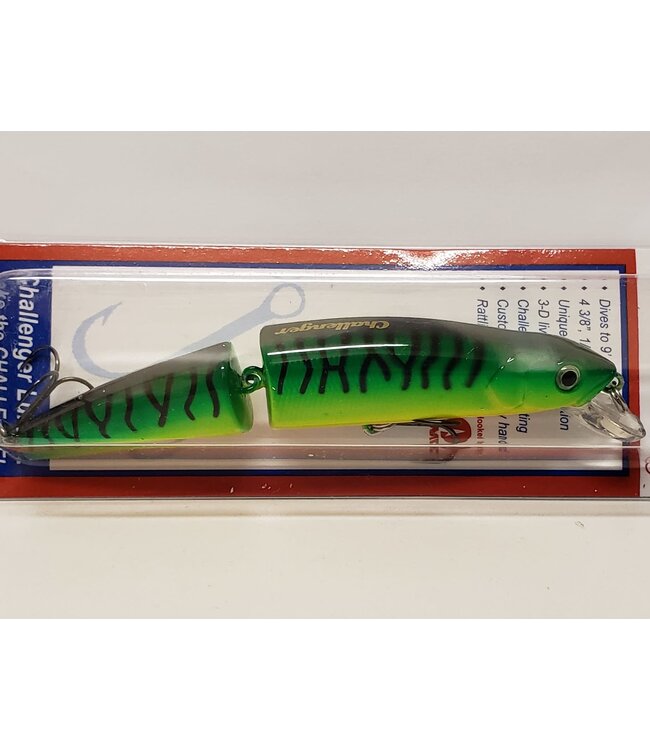 Challenger Lures MG010-T08 CHALLENGER JOINTED MINNOW 4-3/8" 1/2 OZ HOT TIGER