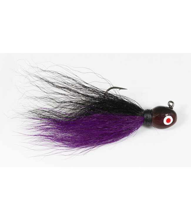Challenger Lures (CJ12-02) Challenger Bucktail Jig 1/2oz Black Purple