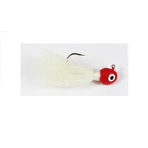 Challenger Bucktail Jig 1/2oz Red Head White Body