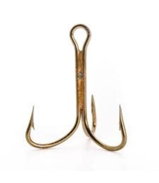 Mustad MUSTAD SZ-2 BRONZE TREBLE HOOK 25/BX (OLD MFG#3551-2)