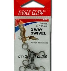Eagle Claw EAGLE CLAW SZ-6  BLACK 3-WAY SWIVEL 6/pk
