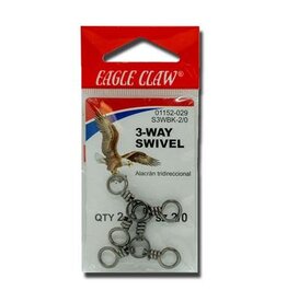 Eagle Claw EAGLE CLAW SZ-6  BLACK 3-WAY SWIVEL 6/pk