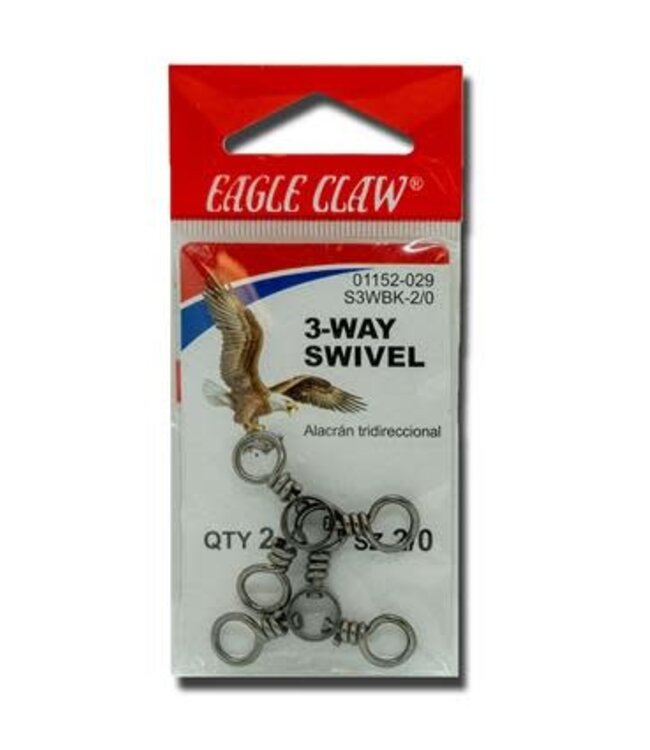 Eagle Claw EAGLE CLAW SZ-6  BLACK 3-WAY SWIVEL 6/pk