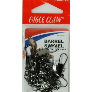 Wright & McGill Co. EAGLE CLAW SZ-3 BLACK BARREL SWIVEL 5/PK