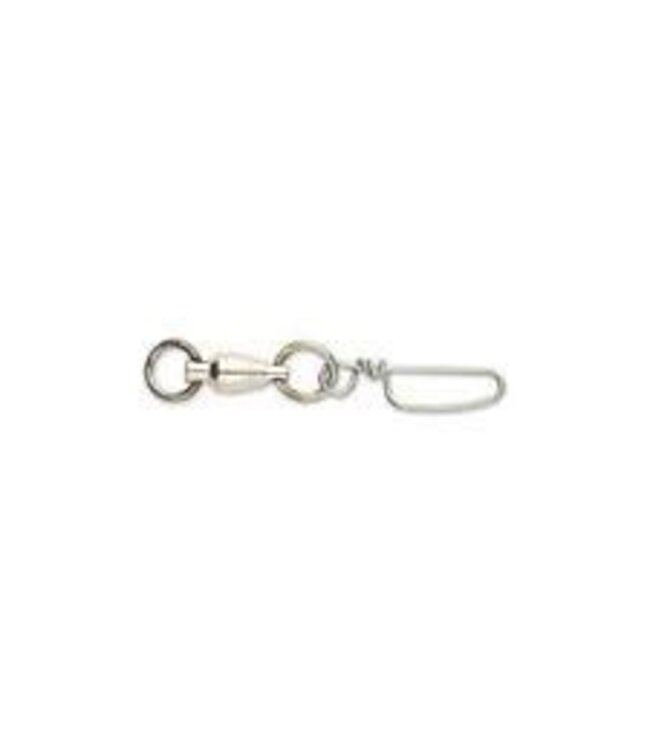 SAMPO BALL BEARING SWIVEL WELDED RING W/COASTLOCK SNAP NICKEL 60LB 3 PK