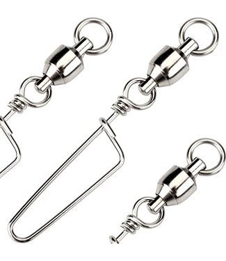 Rome Specialty Co, Inc. SAMPO SWIVEL WELDED RING W/COASTLOCK SNAP NICKEL  SZ 4 100 LB  2 PK