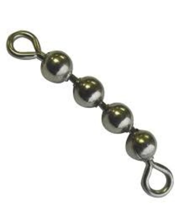 BRADS BEAD CHAIN SWVLS 1/8"" 6 BEAD " SILVER