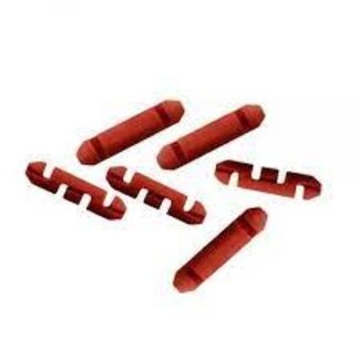 SCOTTY SCOTTY AUTO-STOP BEADS FOR BRAIDED DOWNRIGGER LINE RED,  6/PK