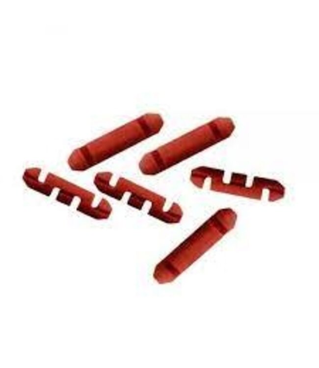 SCOTTY SCOTTY AUTO-STOP BEADS FOR BRAIDED DOWNRIGGER LINE RED,  6/PK