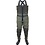 Compass 360 COMPASS 360 Deadfall Z Zippered Breathable Stockingfoot Chest wader sz L Coffee stone color