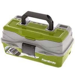FLAMBEAU/FEATHER FLEX Flambeau tackle box  1 tray Gray/Green 6per case