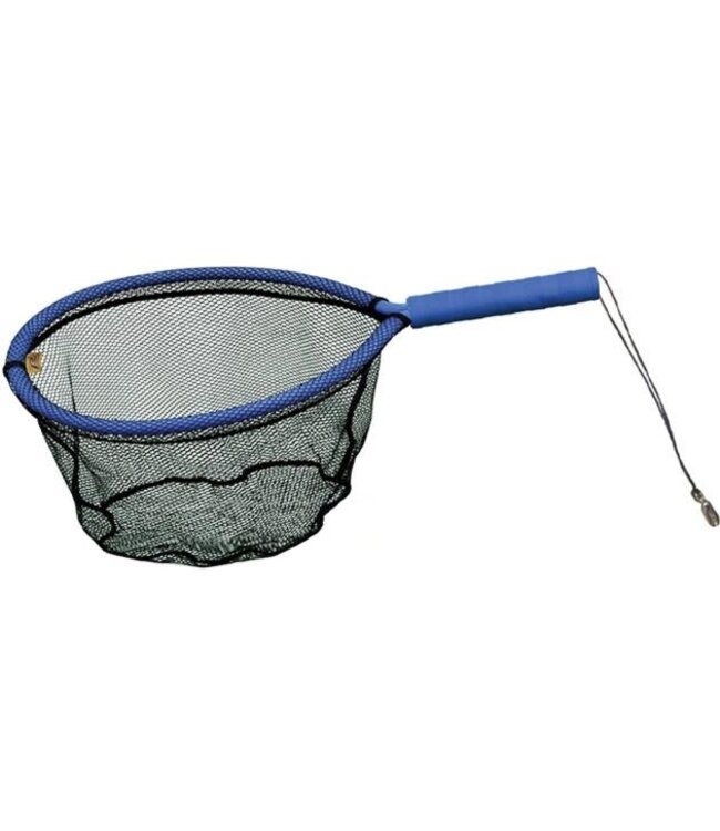 Outdoor Pro Co TOTAL BLUE SPORTSMAN FLOAT, WADE/TROUT NET 22"X18" OVAL HOOP, 10" PATENTED ROUND CURVED HANDLE