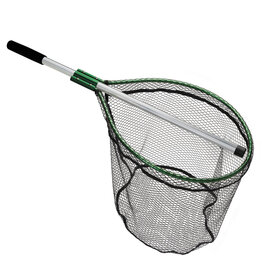 G. PUCCI & SONS, INC. BECKMAN NET 31" X 36" BOW, COATED, 40" DEEP, 4'-7' EXTENDABLE HNDL GREEN/SILVER