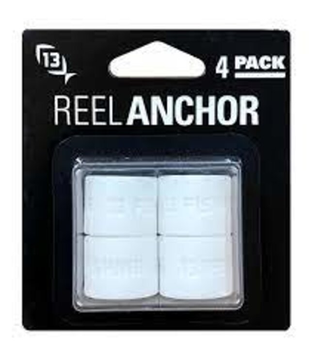 13 Fishing White Ice Reel Anchor Wraps - 4 Wraps per Pack