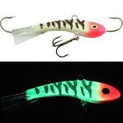 Moonshine Lures Shiver Minnow Fat Bottom #2 Glow Bloody Nose
