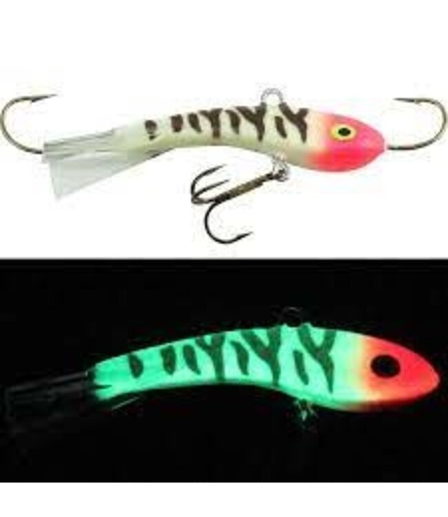 Moonshine Lures Moonshine Glow Bloody Nose Fat Bottom Shiver Minnow #2
