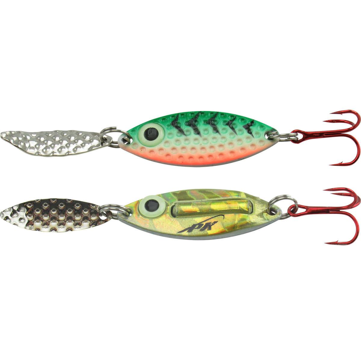 Pk Lures Rattling Spoon Firetiger Glow; 3/8 oz.