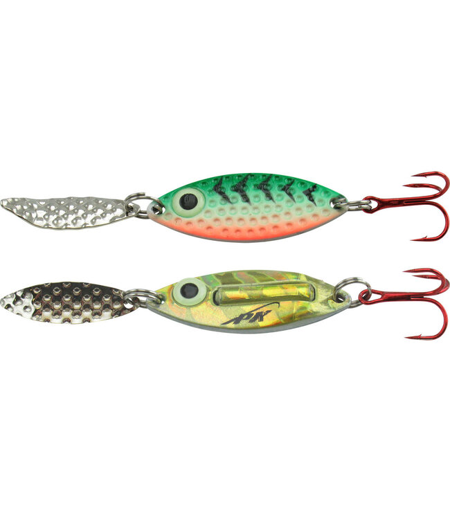 PK Lures PK RATTLIN SPOON FIRETIGER GLOW 1/4OZ