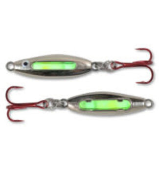 NORTHLAND FISHING TACKLE UV Glo-Shot Fire-Belly Spoon 1/8 oz Silver Shiner