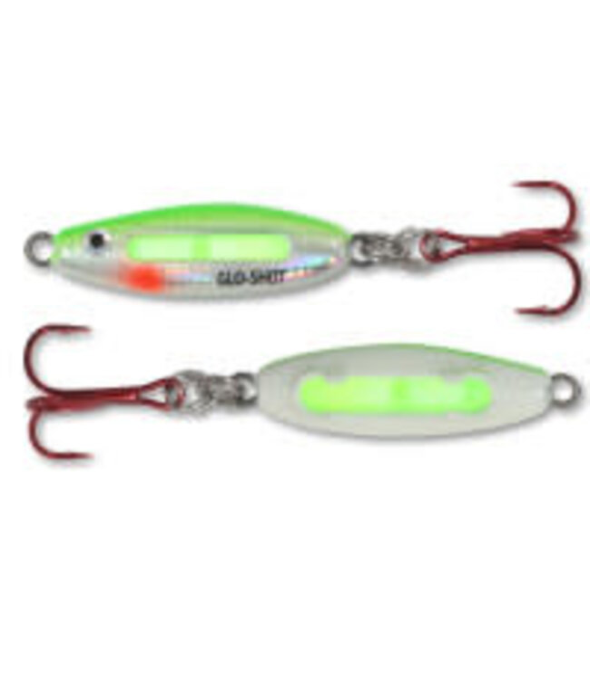 NORTHLAND FISHING TACKLE UV Glo-Shot Fire-Belly Spoon 3/8 oz Super Glo Perch
